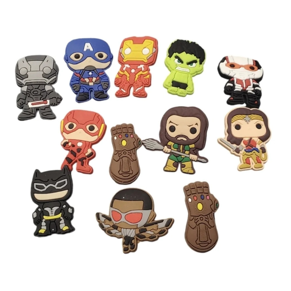 DC Comics Avengers Boy's Crocs Shoe Charms 12 PC